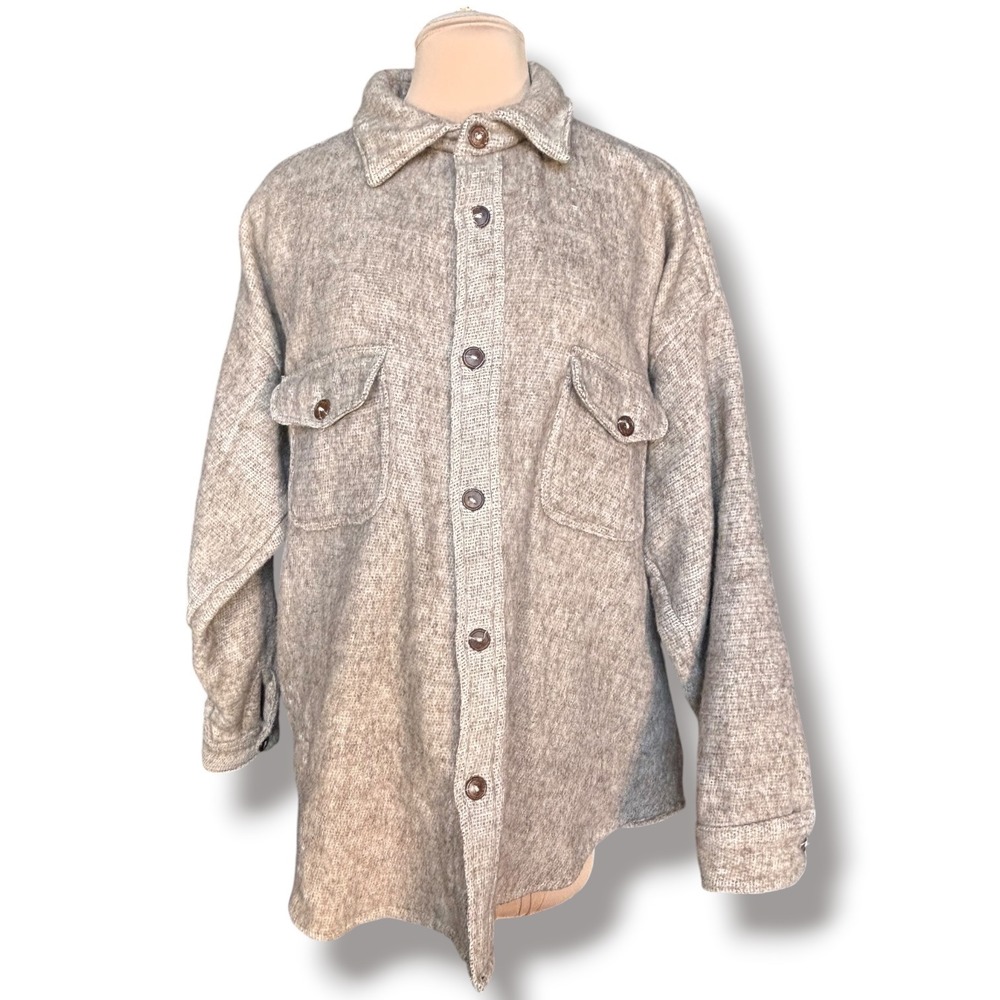 Vintage Woolies 100% Wool Shacket Overshirt Jacket Heritage Cabincore Large